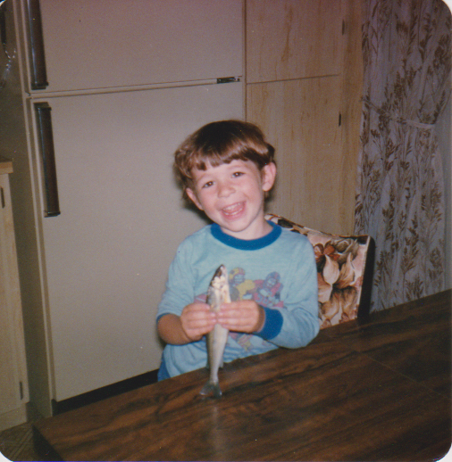 Don St. Germain and his first fish! He never looked back!